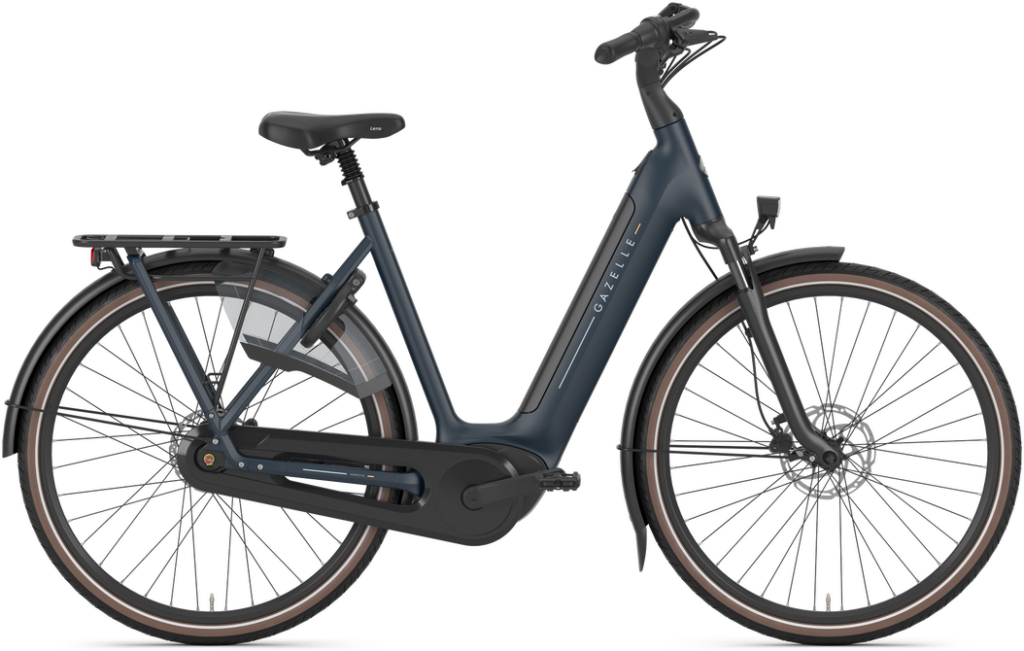 Gazelle Arroyo C8 Elite Dame 2026 – Between Blue Mat – populær elcykel anmeldt af Elcykel-eksperten